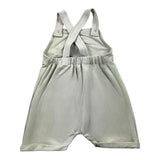 Bamboom+Babies Salopette Tinta Unita Con Taschino Fango Per Neonato