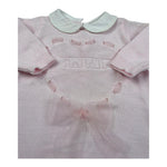 Nanan Tutina Manica Lunga Tinta Unita con Ricami per Neonata E2440201R ROSA NANAN 