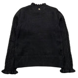 ABEL & LULA maglia girocollo tinta unita Nero per Bambina 5830 NERO ABEL & LULA 