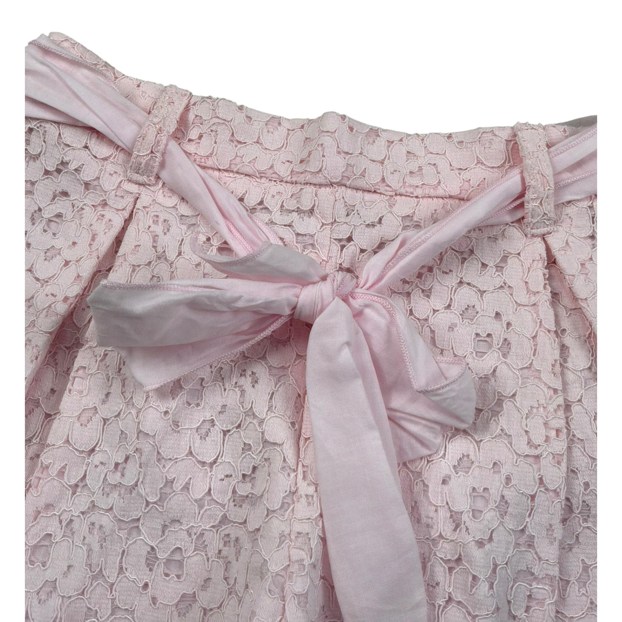 M+E' Short Tinta Unita con Cinturino per Bambina UE0783 ROSA M+E' 