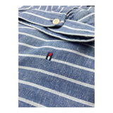 Tommy Hilfiger Abito Tinta Unita con Fantasia A Righe Mezza Manica per Bambina KG0KG08579 AZZURRO TOMMY HILFIGER 