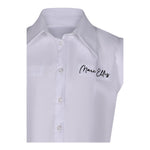 Marc Ellis Camicia Mezza Manica Tinta Unita con Logo per Bambina JMJSH01176XX BIANCO MARC ELLIS 