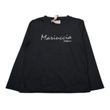 Mariuccia Shirt Girocollo tinta unita con Stampa Brillantinata Nero per Neonata MBFW23T209N NERO MARIUCCIA 