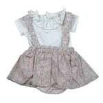 Lalalu' Completo 2 Pezzi Salopette-T-Shirts per Neonata SLTL10P BIANCO/ROSA LALALU' 
