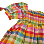 Nanan Abito Mezza Manica Fantasia Quadri per Bambina E24498 MULTICOLOR NANAN 