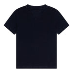 Tommy Hilfiger T-Shirt Girocollo Tinta Unita con Logo per Neonato KN0KN02024X BLU TOMMY HILFIGER 
