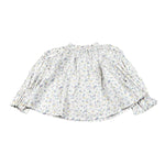 A' La Page Camicia Tinta Unita con Fantasia Fiori per Bambina AL27J BIANCO A' LA PAGE 