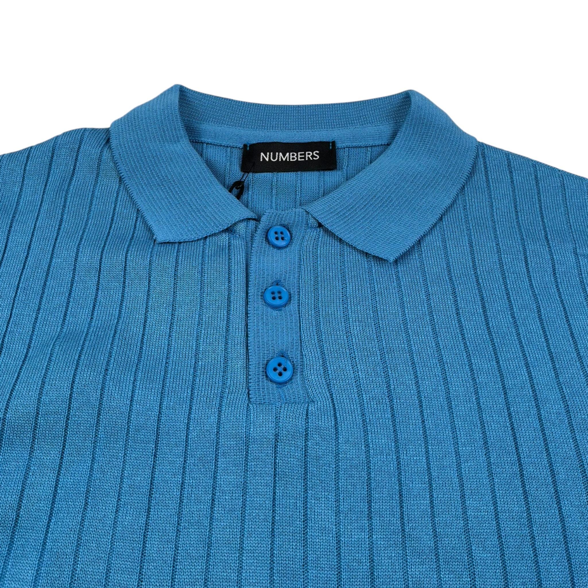 Numbers Polo Mezza Manica Tinta Unita per Bambino FIL08 AZZURRO NUMBERS 