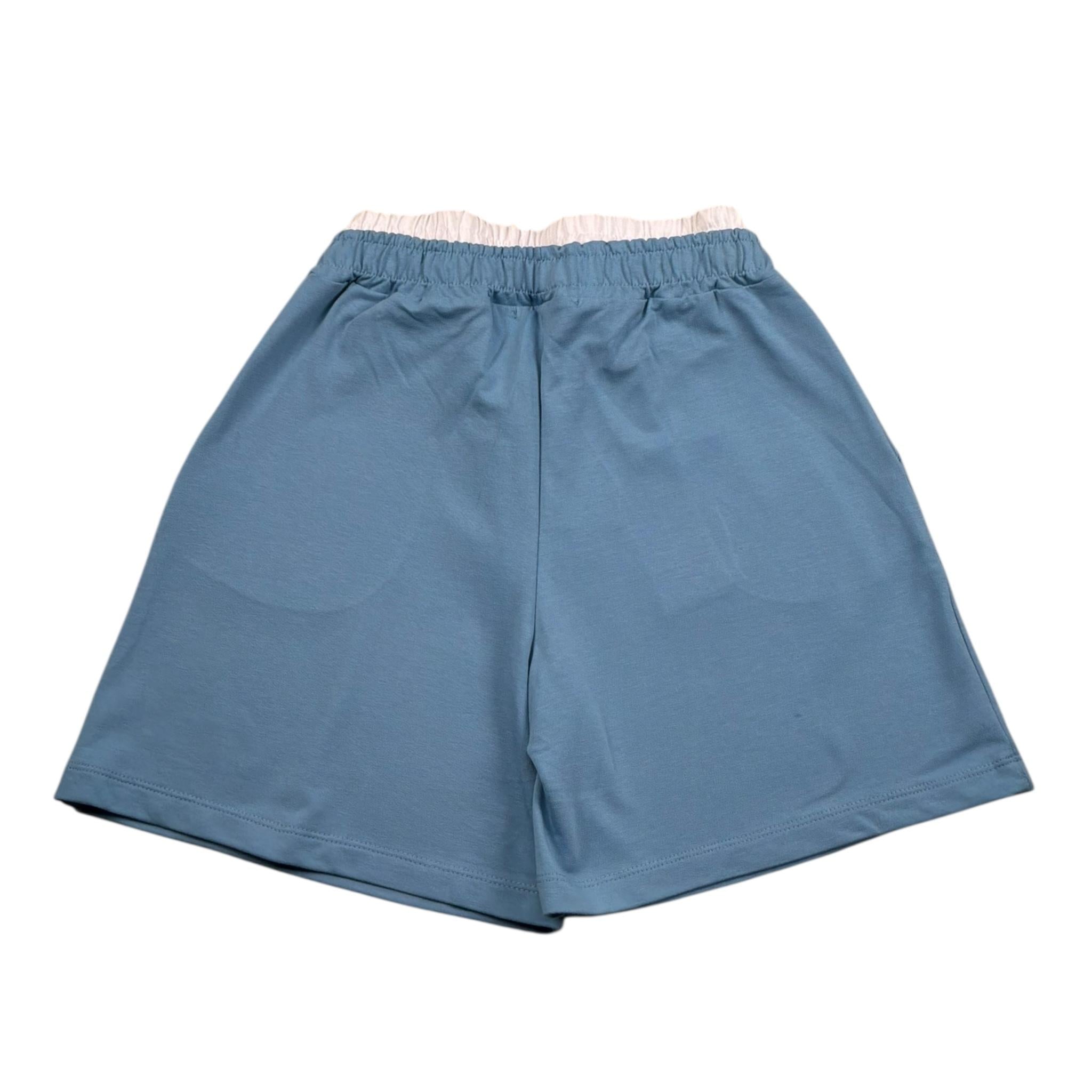 Hinnominate Short Tinta Unita con Elastico In Vita per Bambina 3646SF00190X AZZURRO POLVERE HINNOMINATE 