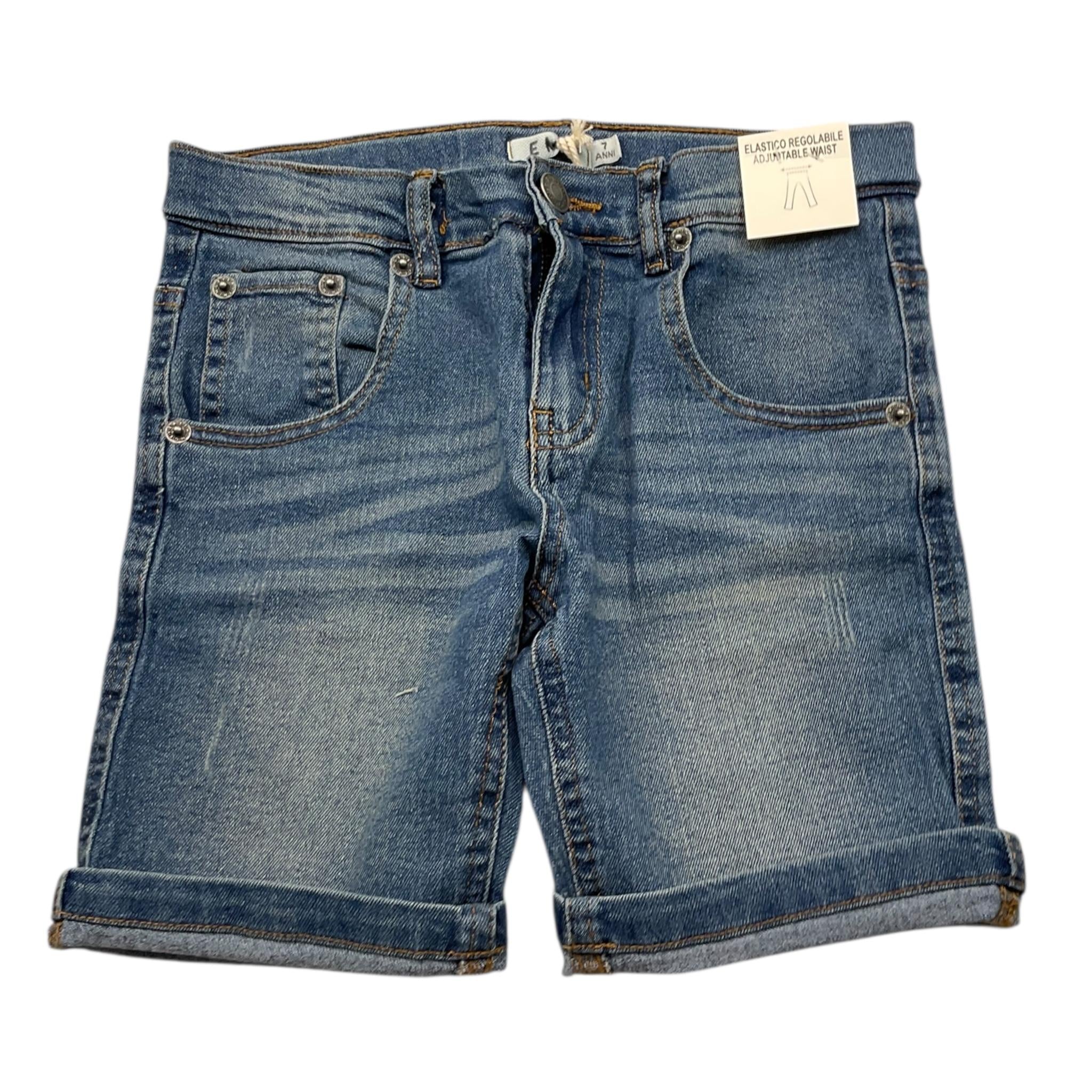 Emc Bermuda Tinta Unita In Denim per Bambino BZ7180 BLU EMC 