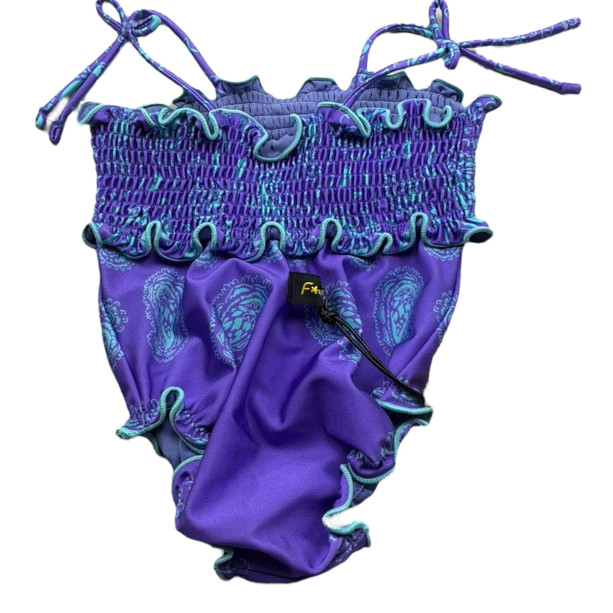 F**K Costume Inter Tinta Unita con Fantasia per Bambina FJ25B2A16MKX63 VIOLA F**K 