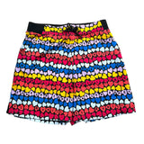 Sonia Rykiel Short Tinta Unita Con Fantasia Multicolor E Elastico In Vita Nero Per Bambina