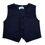 Aletta Gilet Tinta Unita con Bottoni per Neonato M22041N BLU ALETTA 