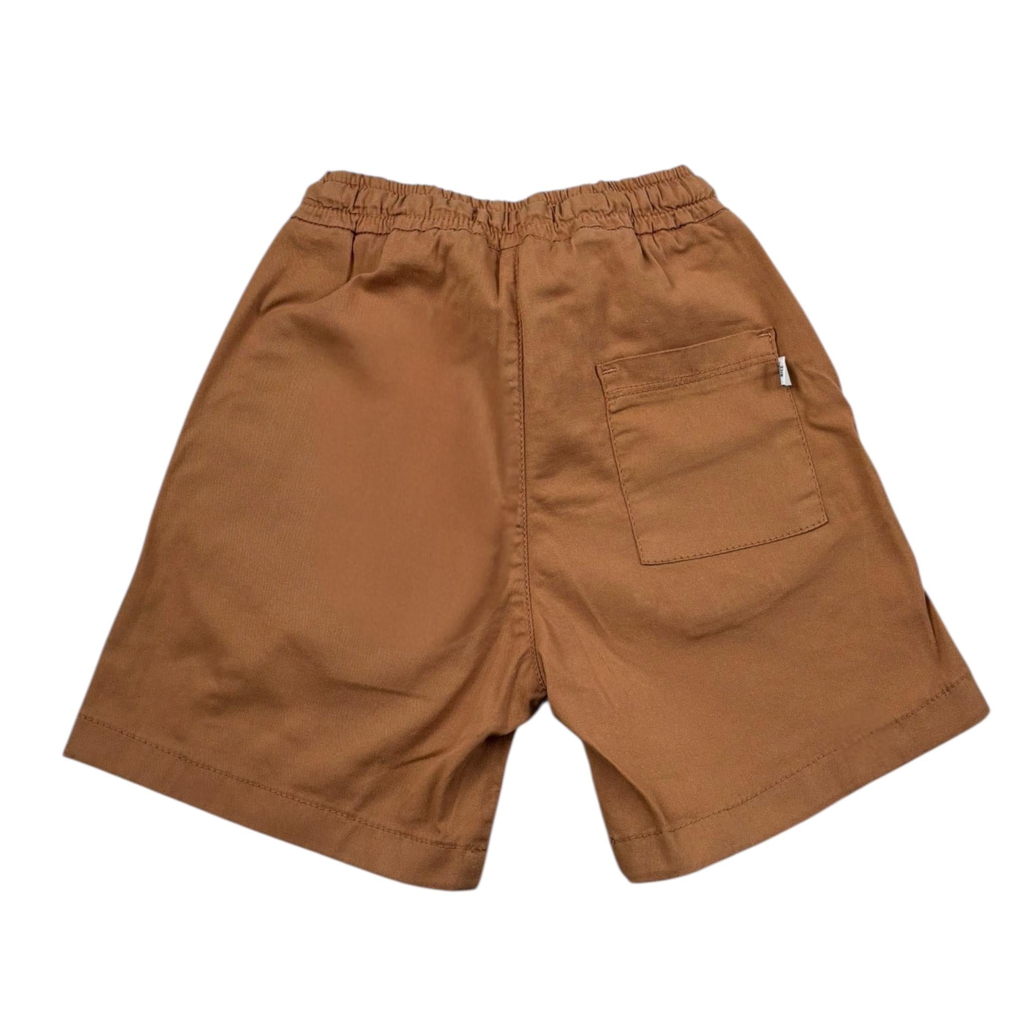 Manuel Ritz Bermuda Tinta Unita con Elastico In Vita per Bambino MR3017JXX MARRONE MANUEL RITZ 