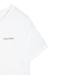 Calvin Klein T-Shirt Girocollo Tinta Unita con Logo per Bambino IU0IU0683 BIANCO CALVIN KLEIN 