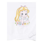 Monnalisa Felpa Girocollo Tinta Unita con Brillantini per Neonata 39E609 BIANCO MONNALISA 