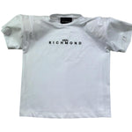 John Richmond T-Shirt Girocollo Tinta Unita con Logo per Bambina RGP26112TS BIANCO JOHN RICHMOND 