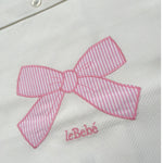 Le Bebe' Coperta Tinta Unita con Stampa per Neonata LBG1942 BIANCO LE BEBE' 