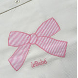 Le Bebe' Coperta Tinta Unita con Stampa per Neonata LBG1942 BIANCO LE BEBE' 