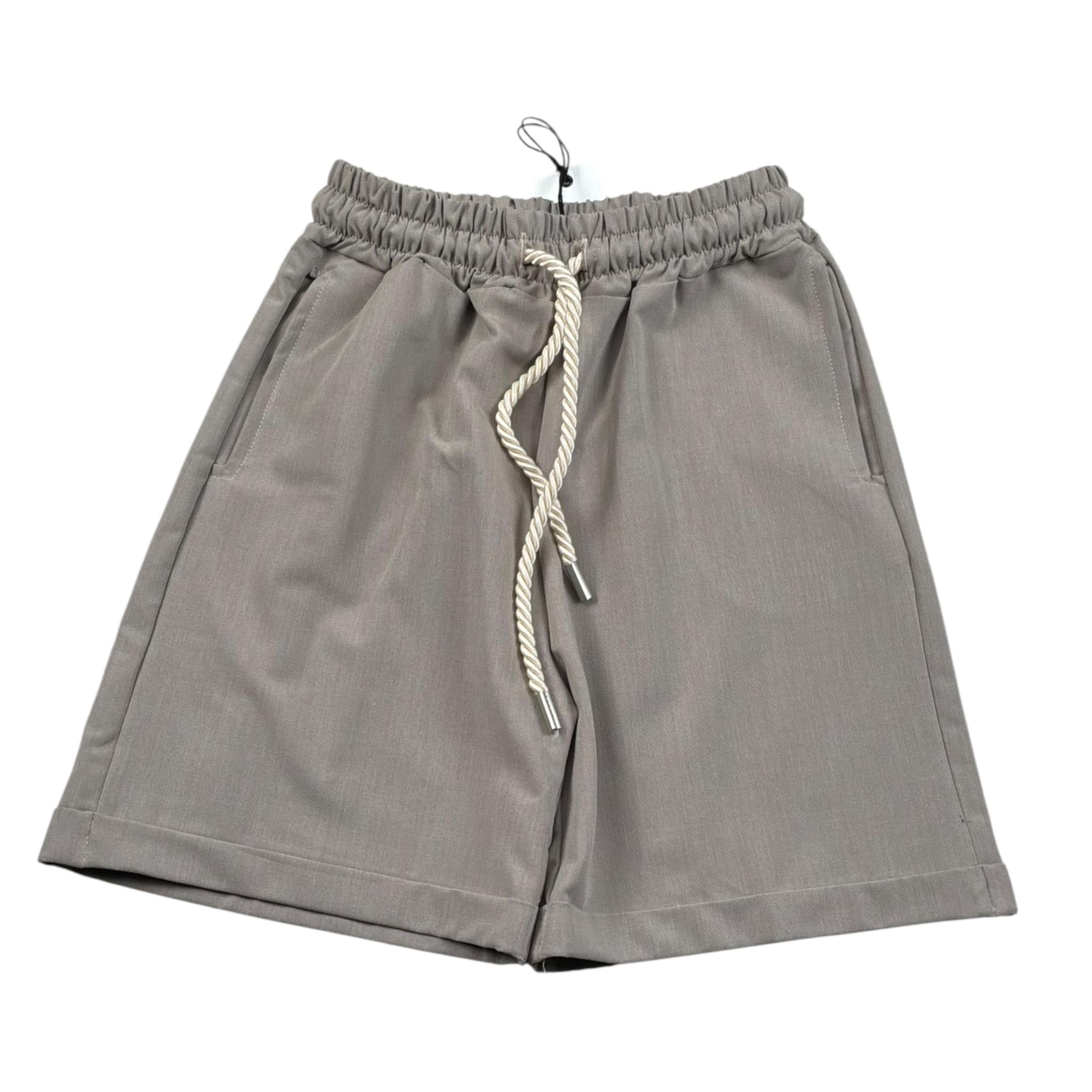 Duepuntozero Bermuda Tinta Unita con Elastico In Vita per Bambino BMB325R FANGO DUEPUNTOZERO 