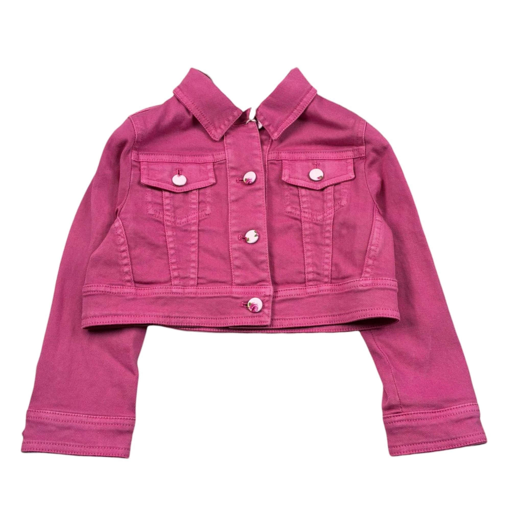 Simonetta Giubbino Tinta Unita Modello Crop per Neonata SU2A17N ROSA SIMONETTA 