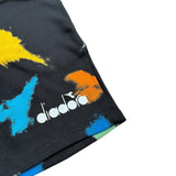 Diadora Bermuda Felpa tinta unita con Stampe Nero per Bambino 033179 NERO DIADORA 