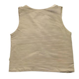 Petit Indi Gilet Tinta Unita Con Bottoni E Fantasia A Righe Beige Per Bambino