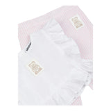 Moschino Completo 2 Pezzi Camicia-Pantalone per Neonata MDG01LY BIANCO/ROSA MOSCHINO 