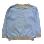 Trussardi Cardigan Tinta Unita con Logo E Profili In Contrasto per Neonato TIP26109CD AZZURRO TRUSSARDI 