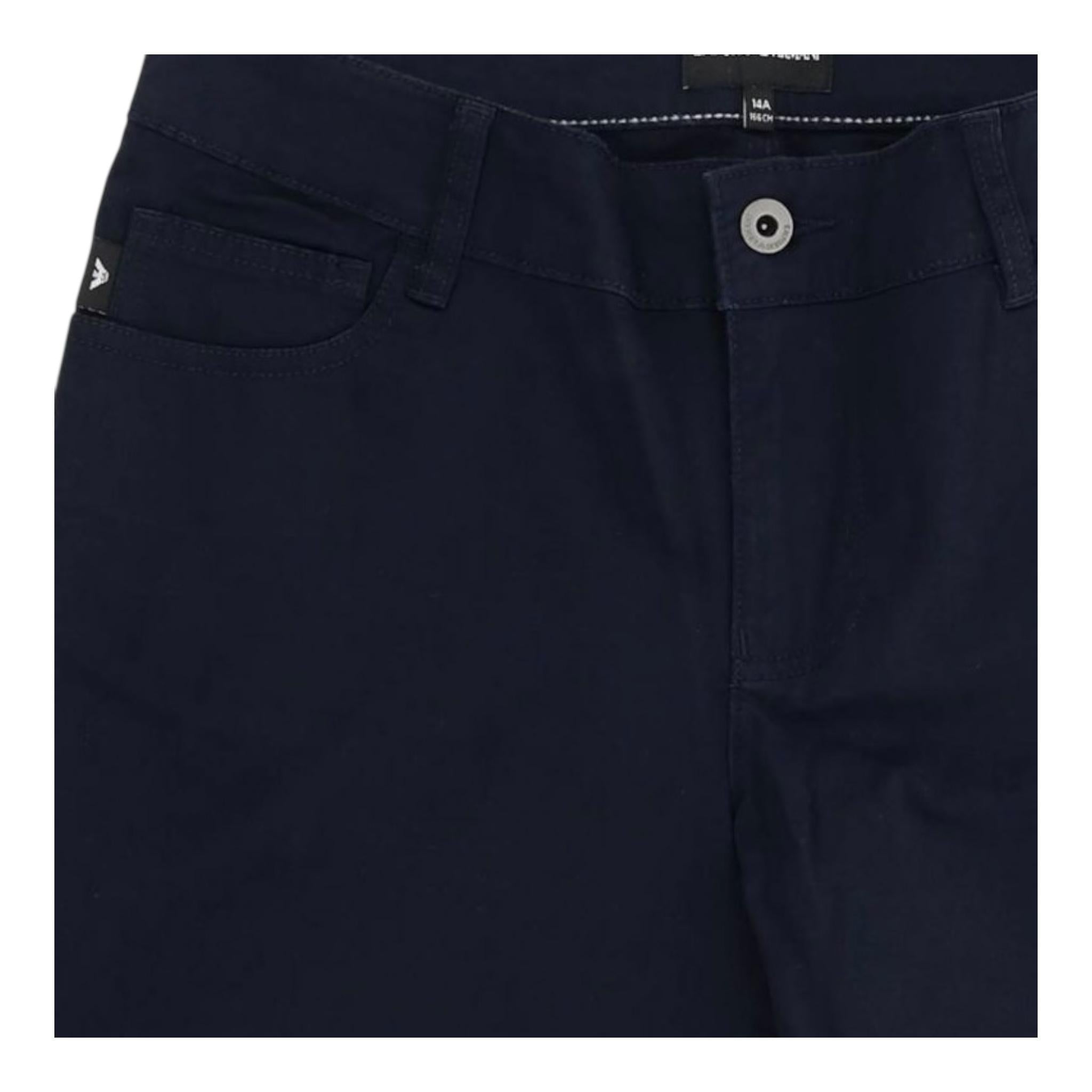 Emporio Armani Bermuda Tinta Unita con 5 Tasche per Bambino 8N4S01X BLU EMPORIO ARMANI 