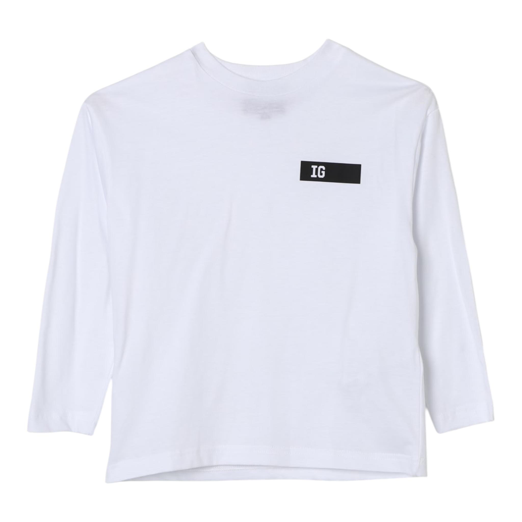 IL GUFO shirt girocollo tinta unita con logo Bianco per Bambino A24TA343MF001 BIANCO IL GUFO 