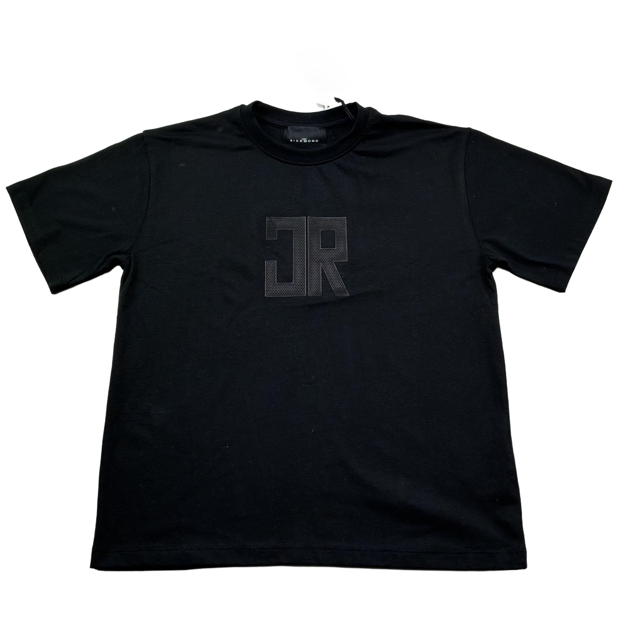 John Richmond T-Shirt Girocollo Tinta Unita con Stampa per Bambino RBP26006TS NERO JOHN RICHMOND 