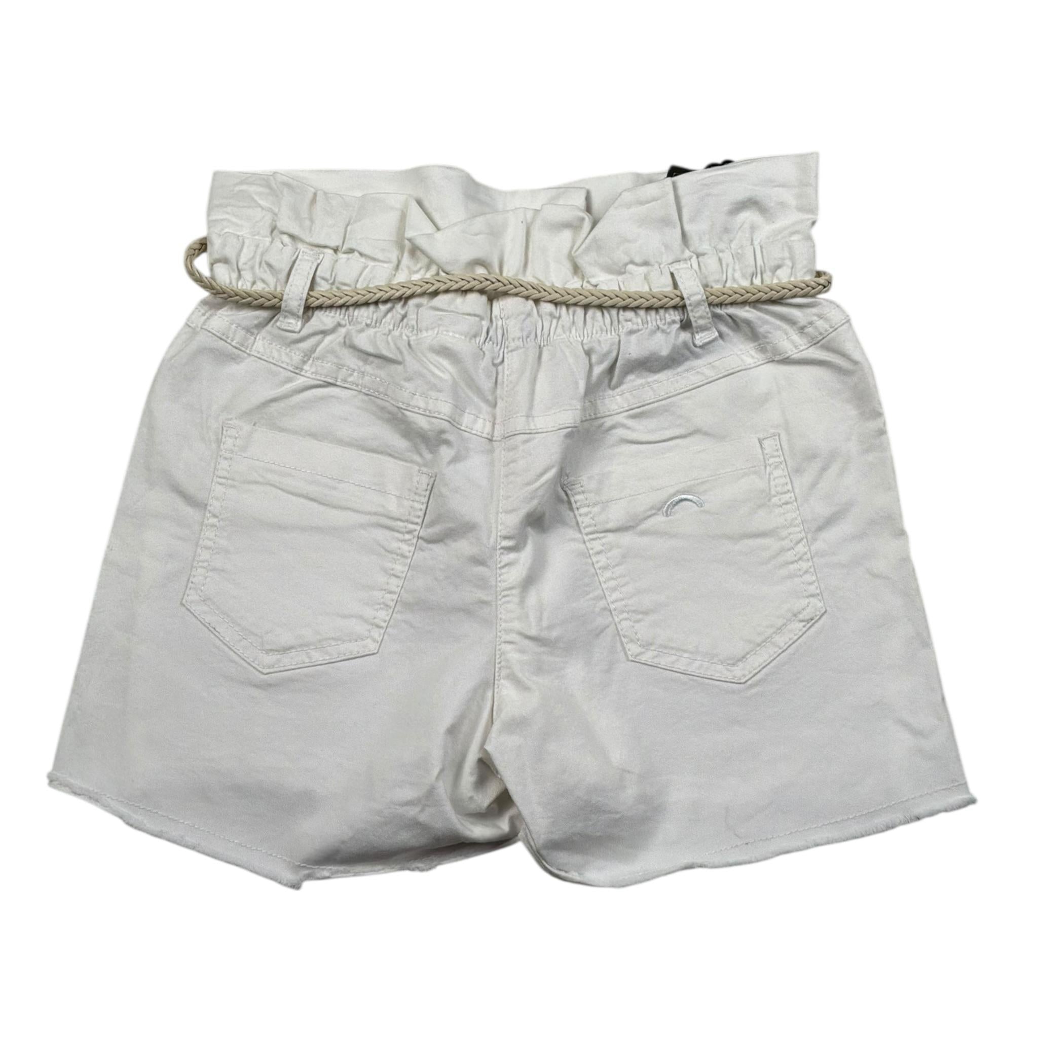 Sarabanda Short Tinta Unita con Cinturino per Bambina 06826 BIANCO SARABANDA 