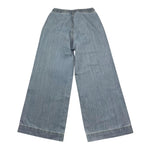 PALM ANGELS jeans tinta unita con elastico in vita modello palazzo Azzurro per Bambina PGYB003S24 AZZURRO PALM ANGELS 