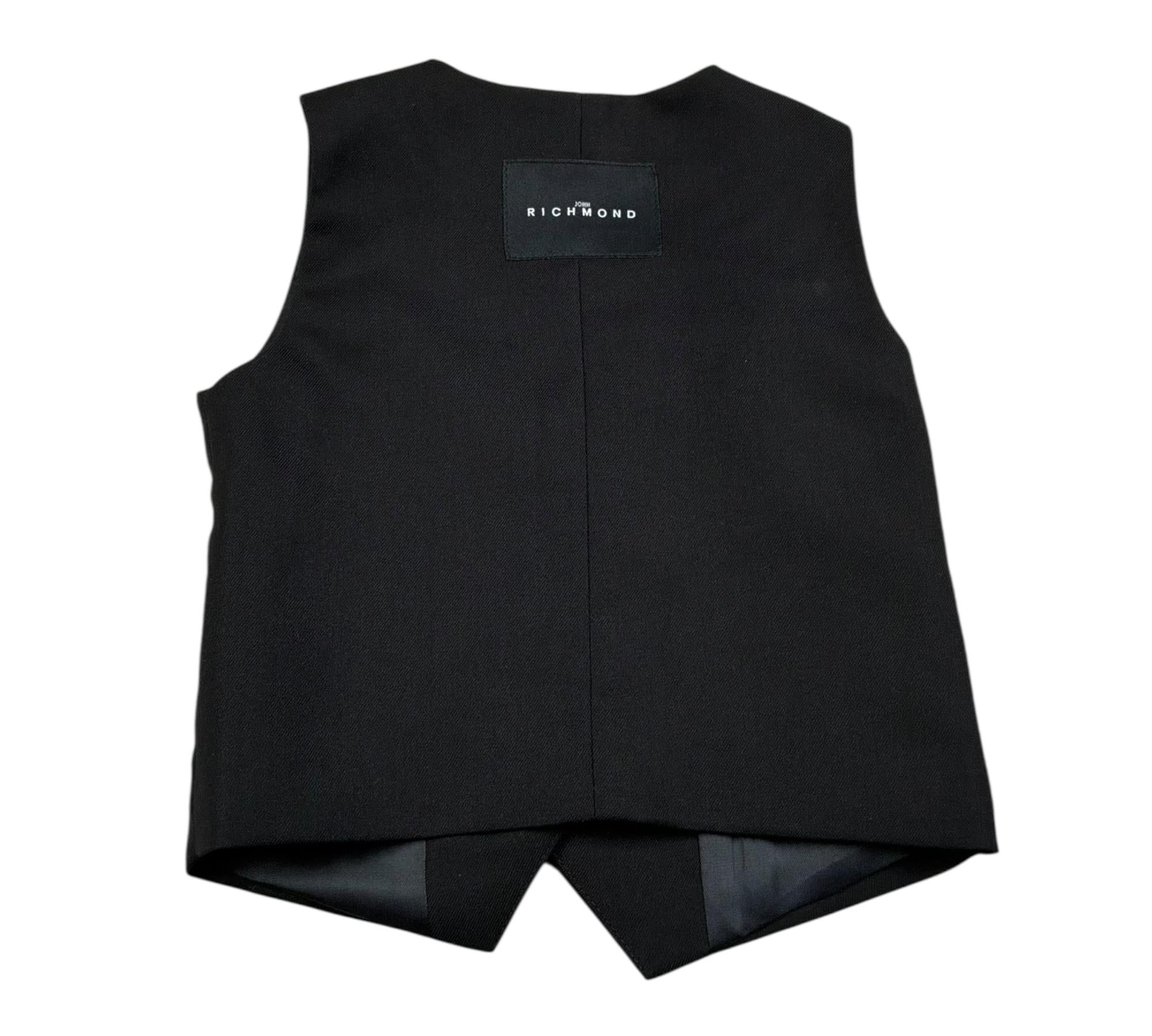 John Richmond Gilet Tinta Unita per Neonato RIP26125GT NERO JOHN RICHMOND 