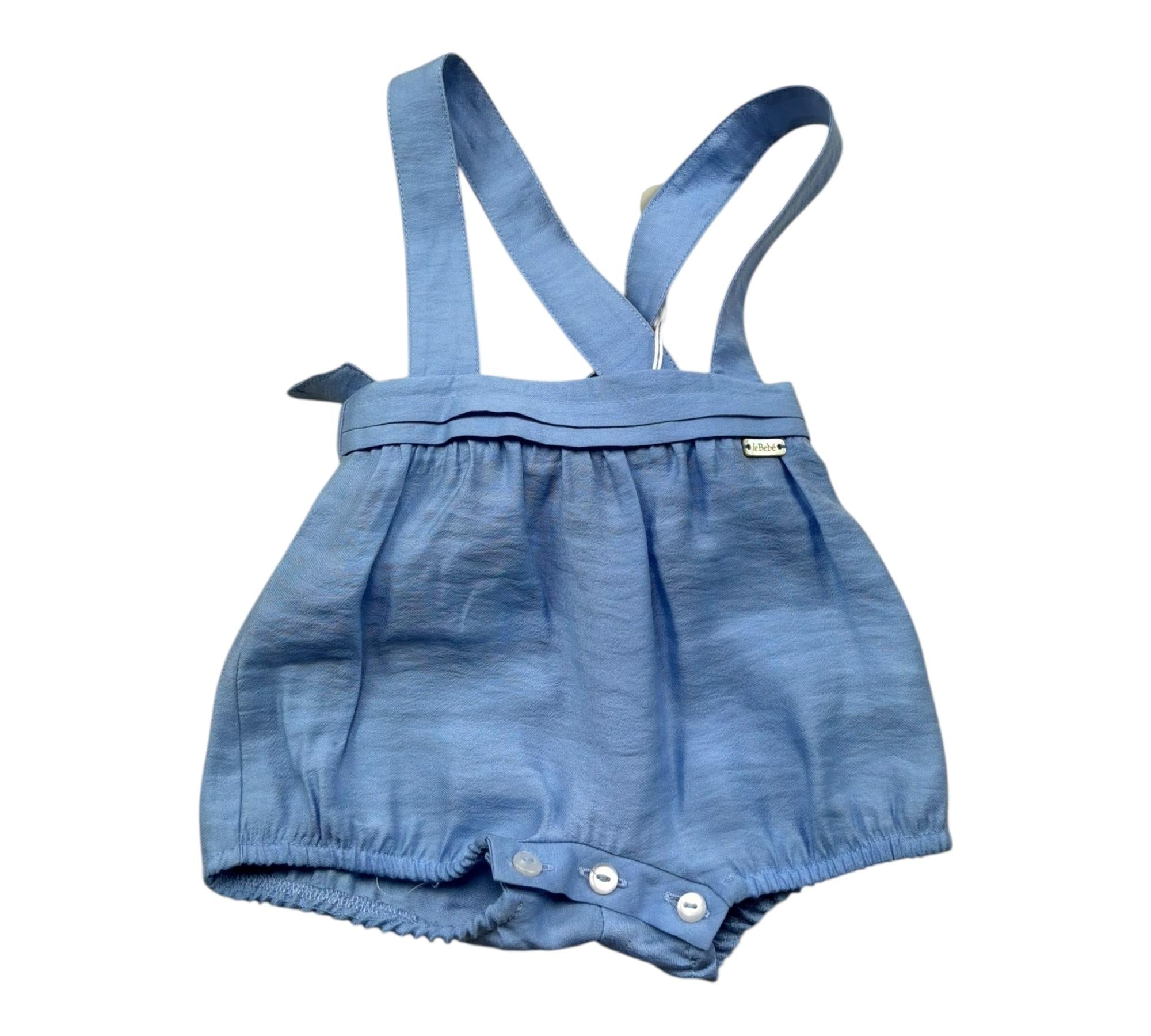 Le Bebe Pagliaccetto Tinta Unita  per Neonato LBB5376 AZZURRO LE BEBE 