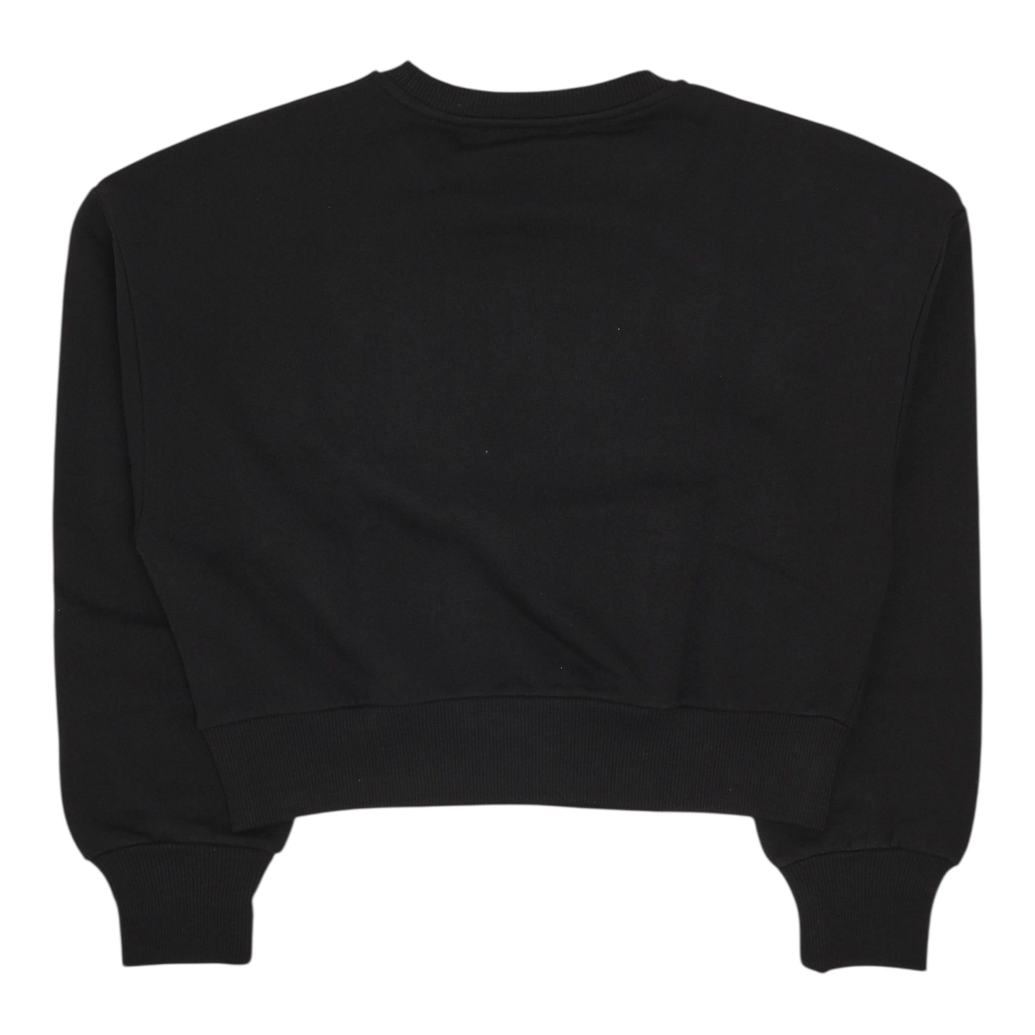 PATRIZIA PEPE felpa chiusa girocollo tinta unita con stampa logo paillettata Nero per Bambina 7M0872 NERO PATRIZIA PEPE 