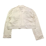 Please Camicia Tinta Unita con Profili In Contrasto per Bambina JB05300G73 PANNA PLEASE 