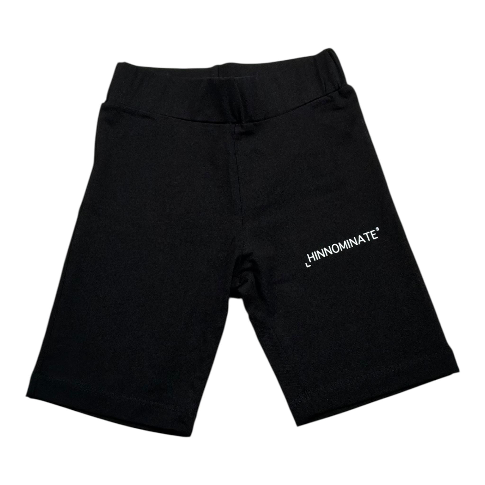 Hinnominate Leggins Ciclista Tinta Unita con Stampa per Bambina 3646P00030 NERO HINNOMINATE 