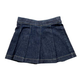 PLEASE gonna tinta unita in denim con girovita regolabile Blu per Neonata GB39012G65 BLU PLEASE 