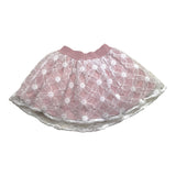 Alice Pi Gonna Tinta Unita Con Tulle E Ricami Rosa Per Neonata