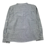 Chicco Camicia Manica Lunga Fantasia A Righe Collo Coreano Bianco/Blu Per Bambino