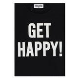 Moschino T-Shirt Girocollo Tinta Unita con Stampe per Bambino HDM06U NERO MOSCHINO 