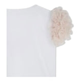 Billieblush T-Shirt Tinta Unita con Brillantini per Bambina U20991 BIANCO BillIEBLUSH 