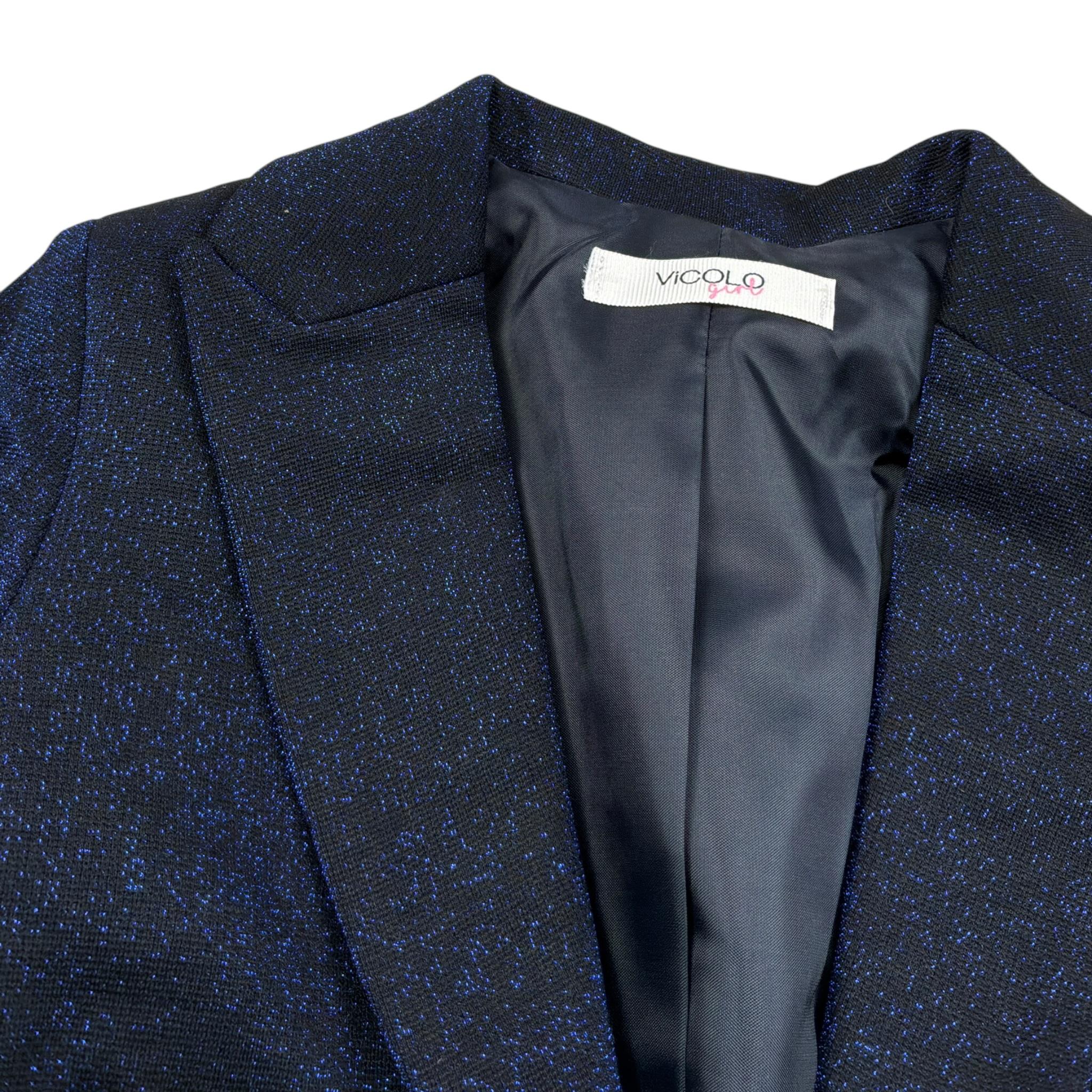 Vicolo Giacca tinta unita Glitterao Blu per Bambina 3141J1216 BLU VICOLO 