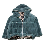 FRANCESCA CONOCI pelliccia bicolore reversibile con cappuccio Verde per Bambina 2688 VERDE FRANCESCA CONOCI 