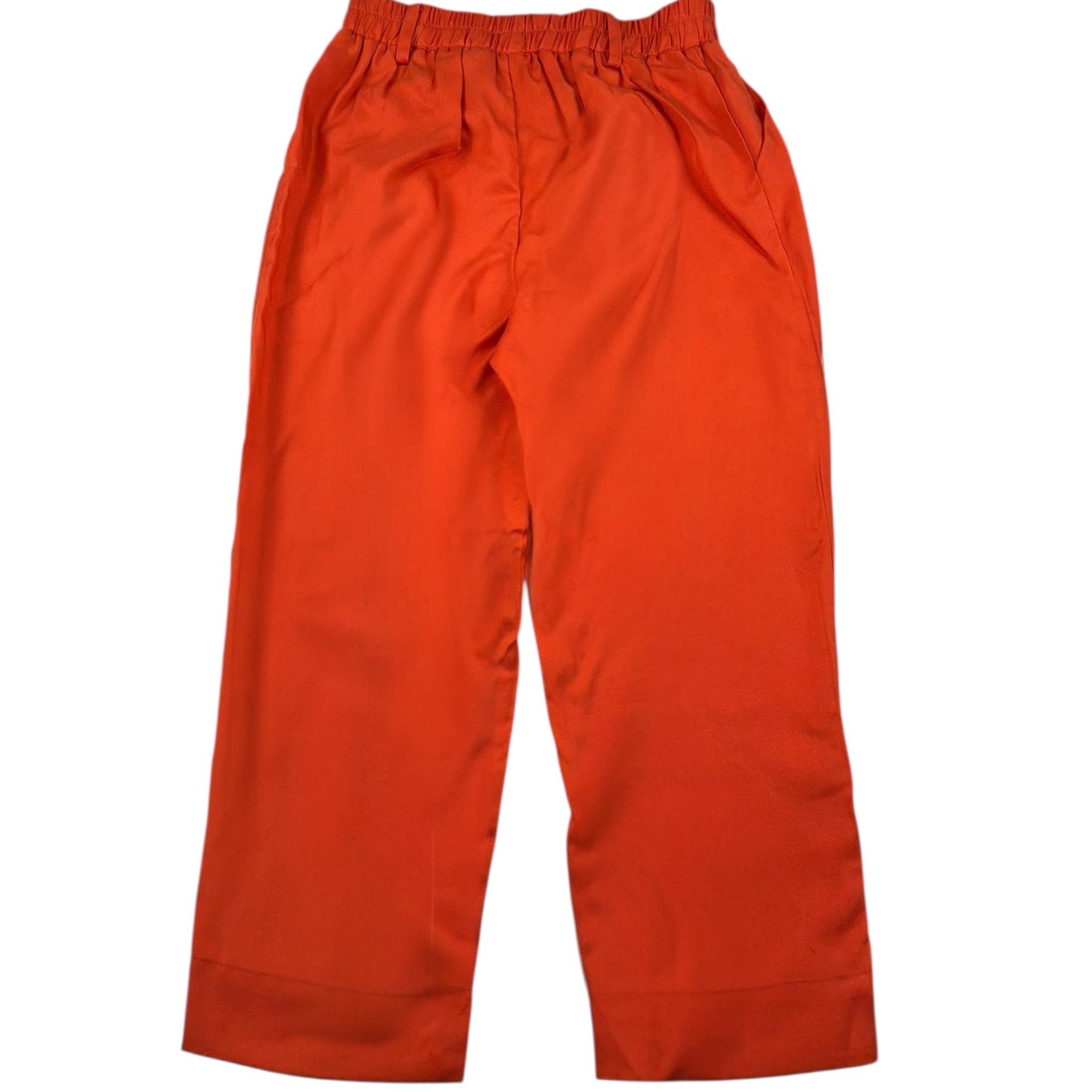 Gaia Pantalone Tinta Unita con Elastico In Vita per Bambina EJSJUEJU ARANCIONE GAIA 