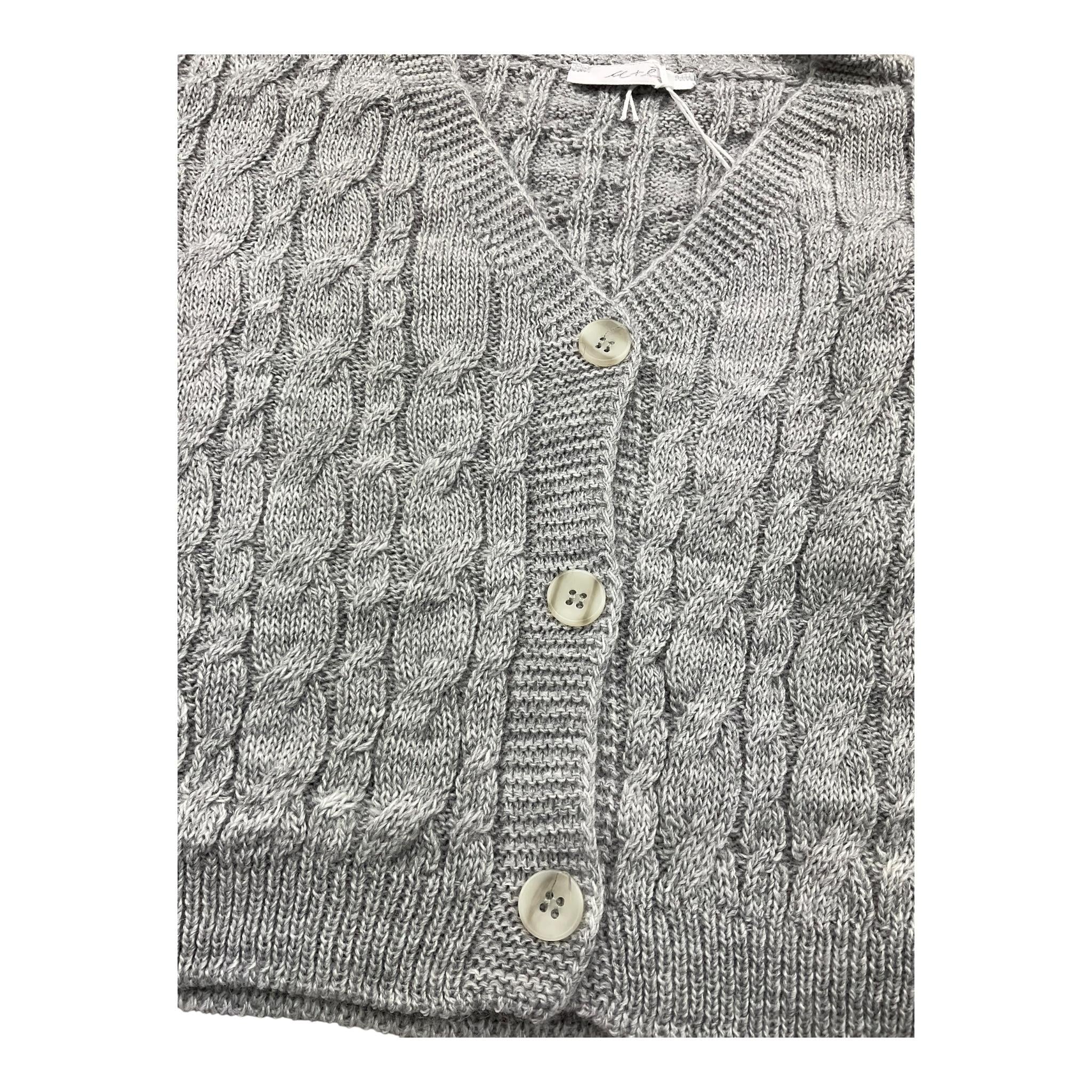 M+E' cardigan tinta unita Grigio per Bambina UE1568 GRIGIO M+E' 