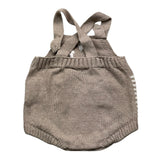 Chicco Pagliaccetto In Maglia Fantasia A Righe Beige Per Neonata