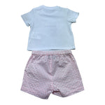 Moschino Completo 2 Pezzi T-Shirt-Bermuda Tinta Unita con Stampa per Neonata MUG01SS BIANCO MOSCHINO 